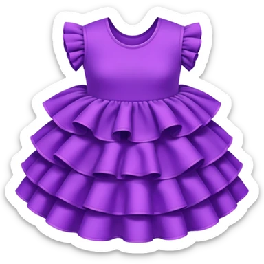 Neon purple ruffles sticker