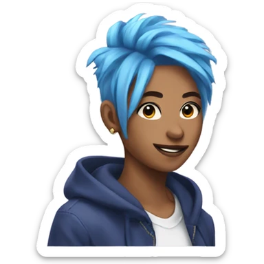Imagine if Nina the twitch streamer with blue hair got a low taper fade and the meme was still massive sticker