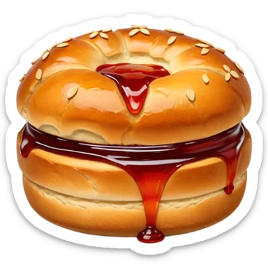 brötchen mit marmelade sticker