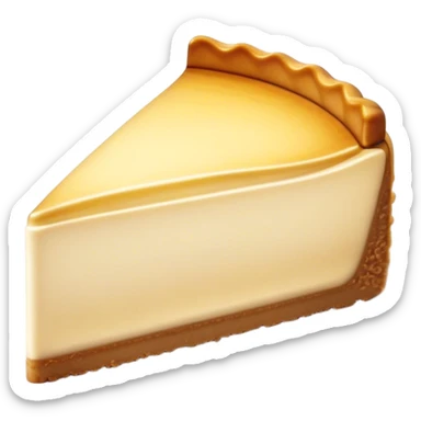 Cinematic Realistic Sernik Dessert Emoji, showcasing a rich, creamy cheesecake with a golden crust rendered with delicate textures and inviting, soft lighting. sticker