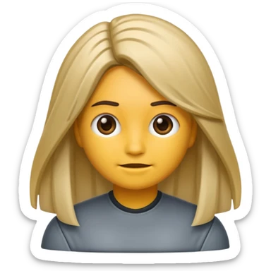 emoji de una persona que le estan haciendo mechas californianas sticker