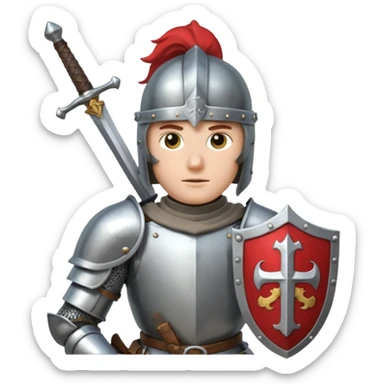 crusader knight sticker