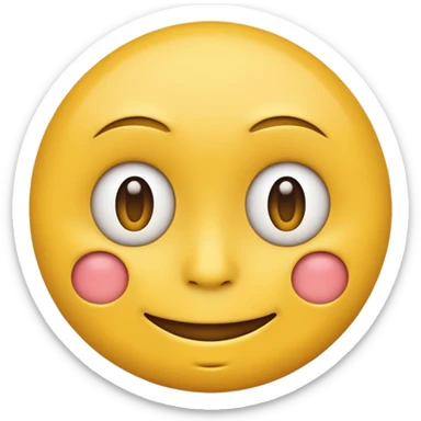 awkward forced Half smile smirk yellow circle face emoji sticker