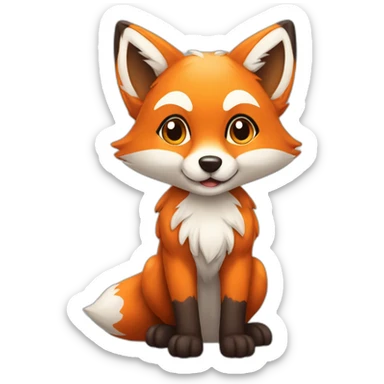 cuty fox 2D sticker