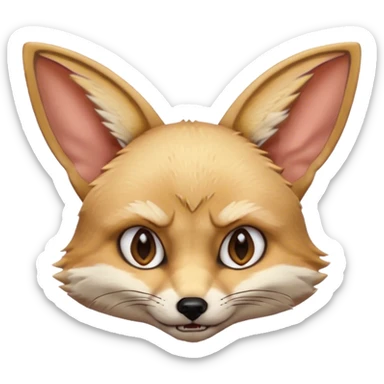 angry fennec fox sticker