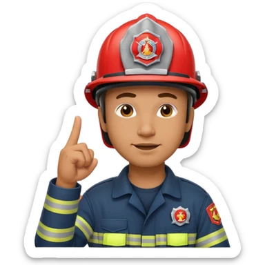 Pompier qui fait un doigt d'honneur sticker