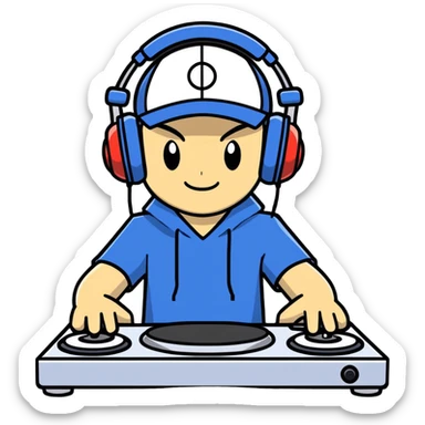 Hot handsome 6ft ash ketchum being a zoom dj sticker