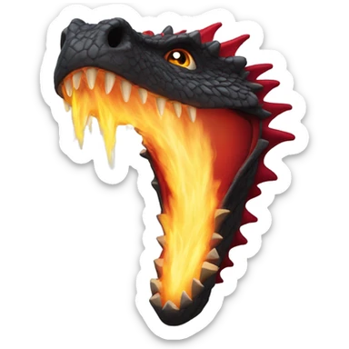 Head of drogon spit fire sticker
