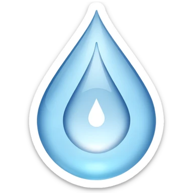 Gota de agua pero en lugar de azul que sea blanca sticker