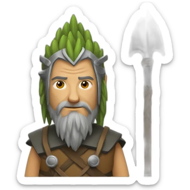 Druide gaulois en pleine réflexion  sticker