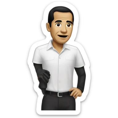 joko widodo with burglar mask sticker