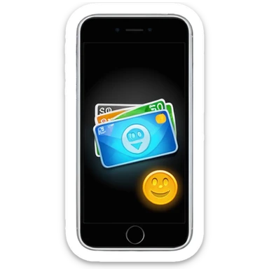 an iphone where a notification pops up that reads: "£50 deposit paid" sticker