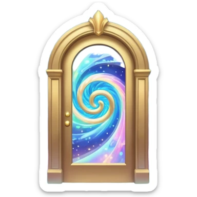magical door portal sticker