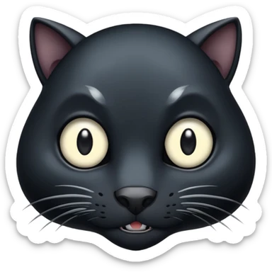 A black creature with four white eyes, two meters tall sticker