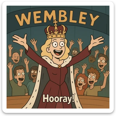 The people hooray queen wembley stage sticker