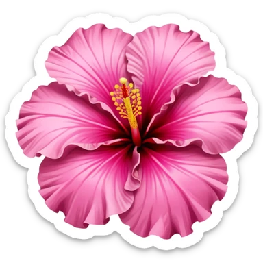 hibiscus flower pink sticker