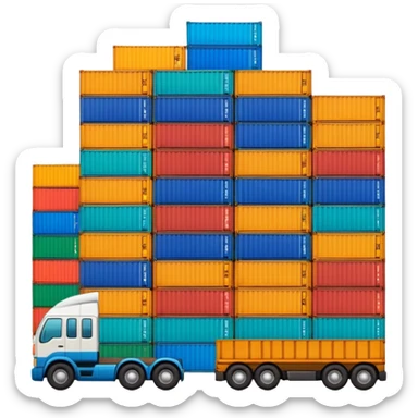 AI international logistics sticker