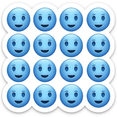 ✔️ crea este emoji pero en celezte sticker