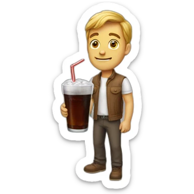 Ben  avec un coca sticker