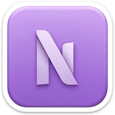 Netflix aesthetic "N" logo in pastel purple sticker
