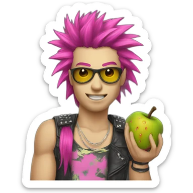 punk rock fruit sticker