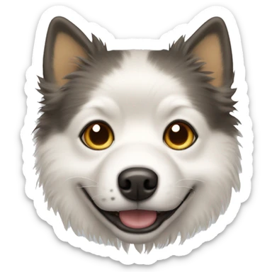 Spitz dog face sticker