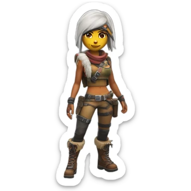 Renegade Raider from fortnite with white skin sticker