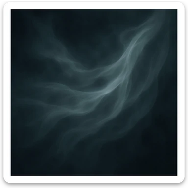 A mysterious, flowing veil of mist, ethereal and soft, drifting in the air, with subtle gradients and a dreamy, atmospheric look. sticker