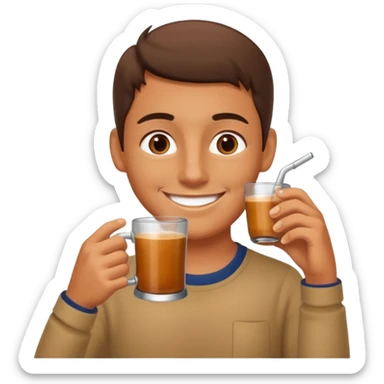 Dibujito tomando mate sticker