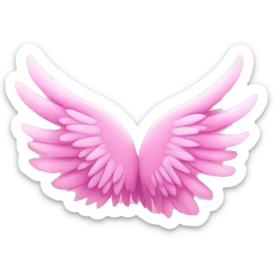 pink wing left sticker