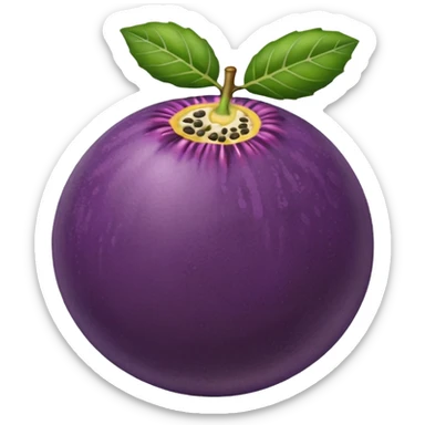 Create a passion fruit emoji sticker