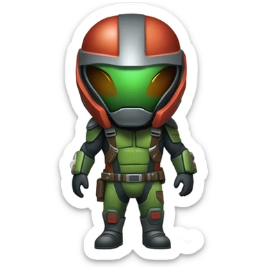 Martian Bounty Hunter Boss full body sticker