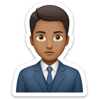 person standing confidently, eyes fixed on the horizon, representing ambition sticker