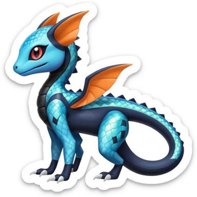 Meloetta-Dewott-Salandit-Nargacuga-Pokémon-Fakémon-fusion-hybrid-creature sticker