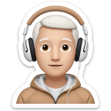 Airpods max un peut plus ouvert pour mettre une tete dedans sticker