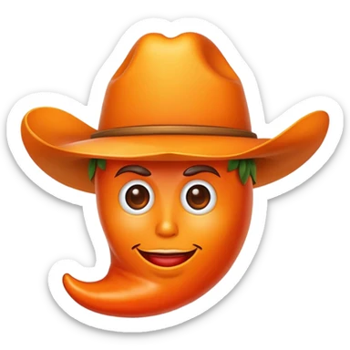 I want to combine the cowboy emoji with a habanero pepper emoji so that the pepper is wearing a hat sticker