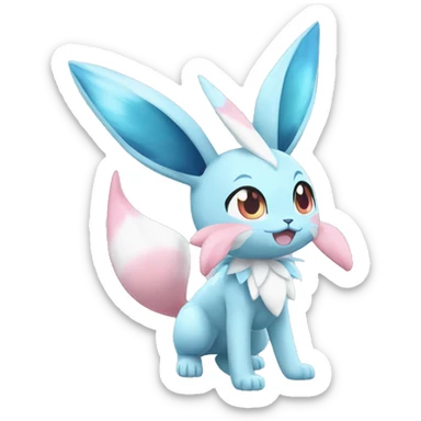 Sylveon-Bunny-Glaceon-Vaporeon-Pokémon full body sticker