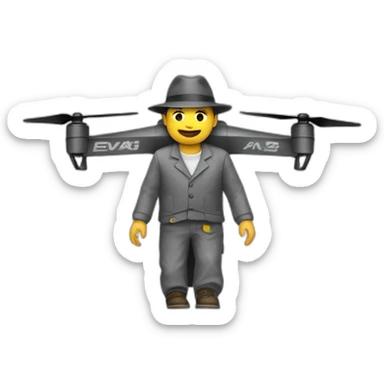 Homme métise qui fais du drone sticker