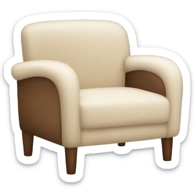beige sherpa chair sticker