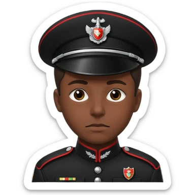 Creamele con la divisa da Carabiniere nera   sticker