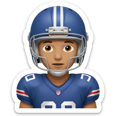 American football player sticker