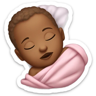 Sleeping newborn baby sticker