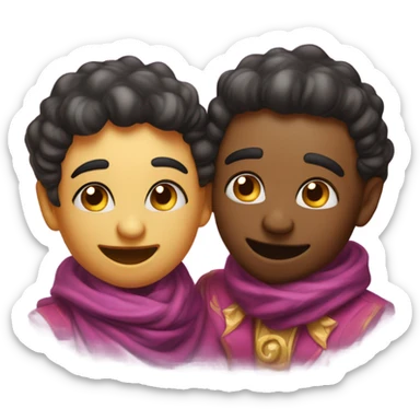 Smacka Doo smooching Peorge, the master of gleeful parties sticker