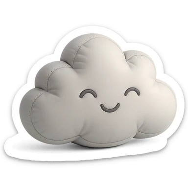 cute rain cloud with soft edges in cushion style sticker