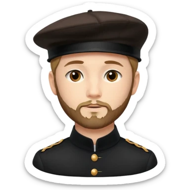 Edouard Manet artist wear black berret hat sticker