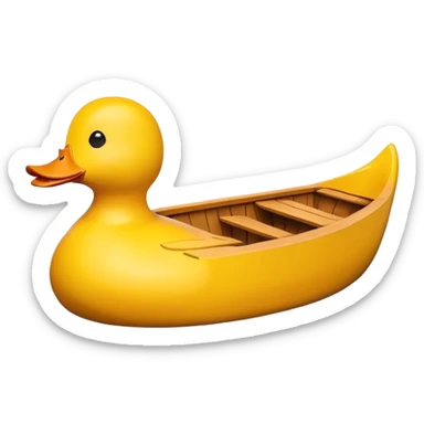 Duck shaped boat sticker
