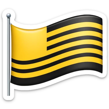 A flag emoji similar to German flag but replace color red with white sticker