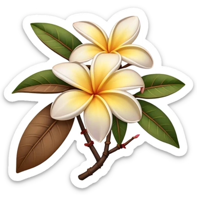 Sick plumeria sticker