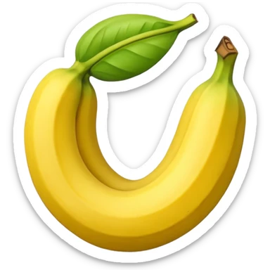 Crear un emoticón que tenga que ver con una variedad de Cambures , y que la paleta de colores sea la siguiente: Rojo Carmín, Amarillo, Amarillo Crema y Verde Pasto sticker