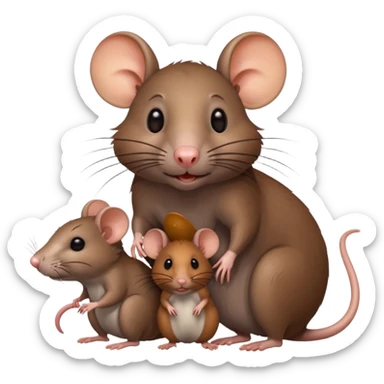 rat with family sticker